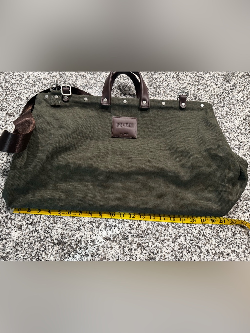 Line of Trade Canvas Weekender Duffel Bag - Olive Green 0312 - Picture 8 of 8
